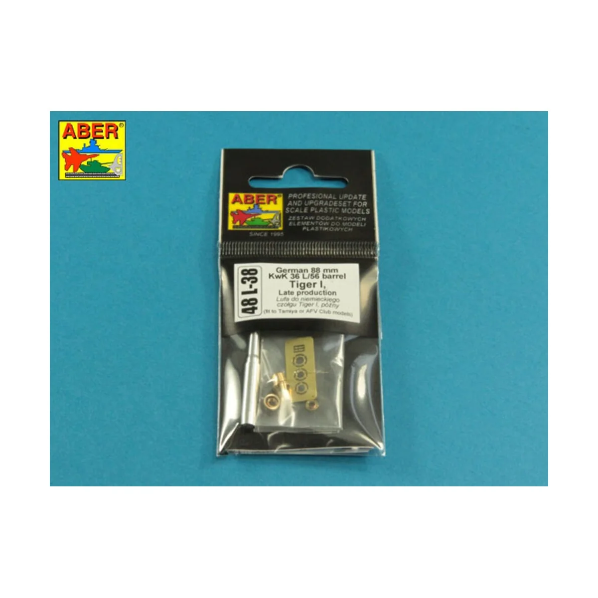 German 88 mm KwK 36 L/56 Tiger I Late Barrel, 1/48 - Aber Models 48...