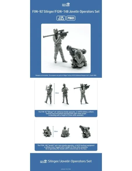 Stinger/Javelin Operators Set (Resin), 1/35 - Magic Factory 7501