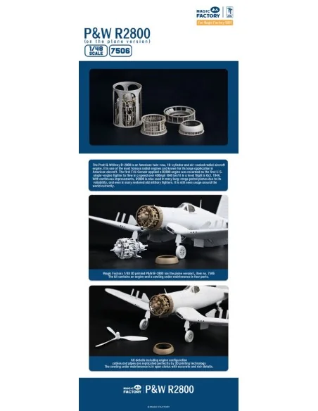 [NO_DESC] 1/48 P&W R2800 Engine Separate Display Version Set 2, 1/4...