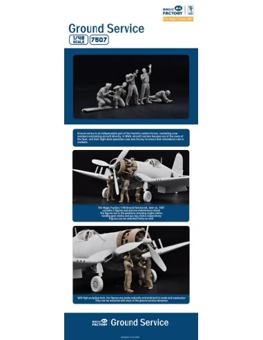 1/48 Ground Service Crew Set, 1/48 - Magic Factory 7507