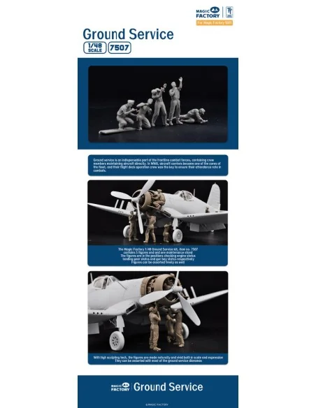 1/48 Ground Service Crew Set, 1/48 - Magic Factory 7507
