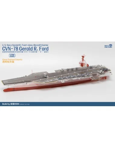 Clear Painted Colorful U.S. Navy Gerald R. Ford-class aircraft carr...