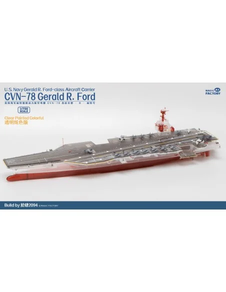 Clear Painted Colorful U.S. Navy Gerald R. Ford-class aircraft carr...