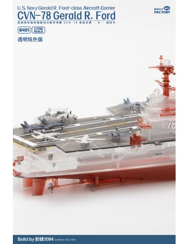 Clear Painted Colorful U.S. Navy Gerald R. Ford-class aircraft carr...