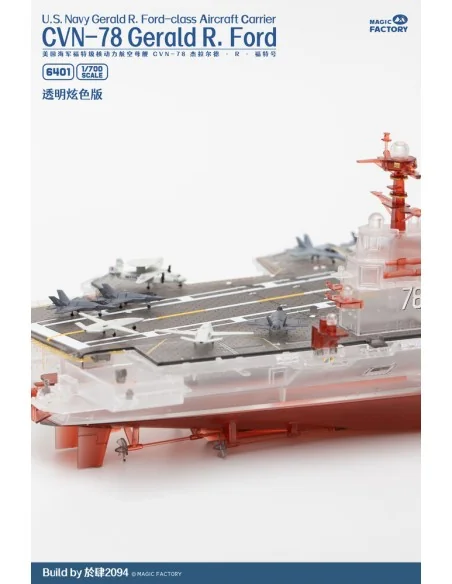 Clear Painted Colorful U.S. Navy Gerald R. Ford-class aircraft carr...