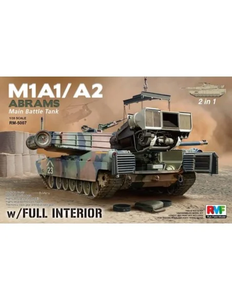 M1A1/ A2 Abrams w/Full Interior 2 in 1, 1/35 - Rye Field Model 5007