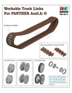 Workable Track Links for Panther A/G, 1/35 - Rye Field Model 5014