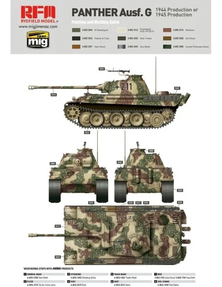 Panther Ausf.G Early/Late productions, 1/35 - Rye Field Model 5018