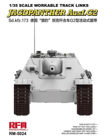 Workable Track Links for Jagdpanther, 1/35 - Rye Field Model 5024