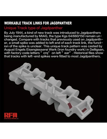 Workable Track Links for Jagdpanther, 1/35 - Rye Field Model 5024
