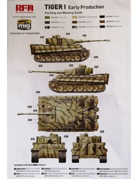 TIGER EARLY PRODUCTION W/FULL INTERIOR, 1/35 - Rye Field Model 5025