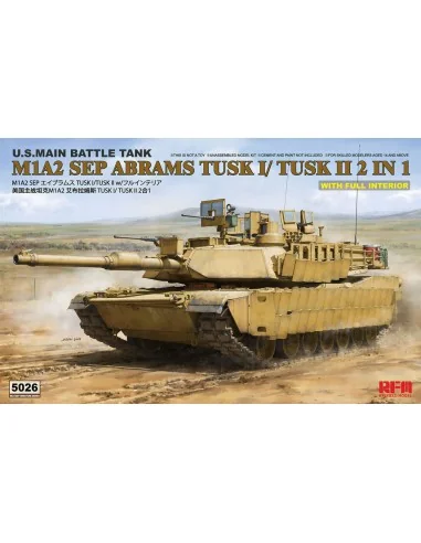 M1A2 TUSK I/ TUSK II WITH FULL INTERIOR, 1/35 - Rye Field Model 5026