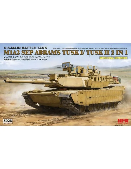 M1A2 TUSK I/ TUSK II WITH FULL INTERIOR, 1/35 - Rye Field Model 5026