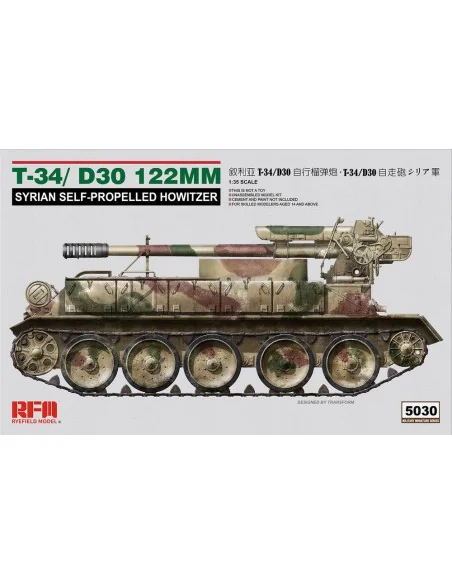 T-34/D-30 122MM SYRIAN SELF-PROPELLED HOWITZER, 1/35 - Rye Field Mo...