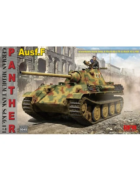 Panther Ausf.F w/workable track links, 1/35 - Rye Field Model 5045