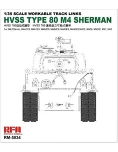 Workable track links for Hvss t80-track for M4 Sherman, 1/35 - Rye ...