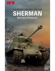 M4A3 76W HVSS Sherman w/full interior, 1/35 - Rye Field Model 5042