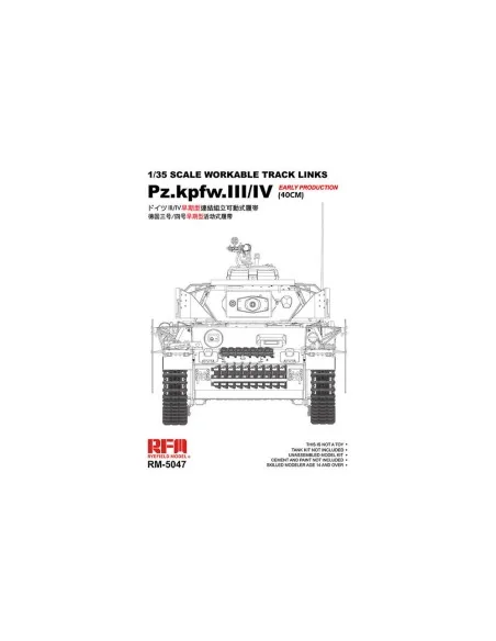 Workable track links for Pz.III/IV.early production (40cm), 1/35 - ...