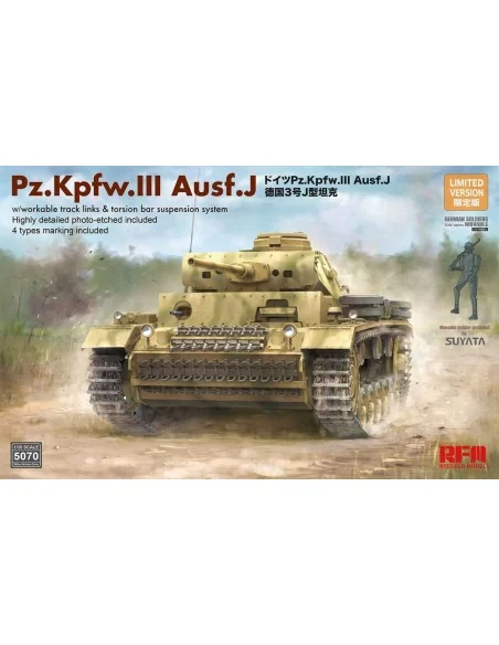 Pz. Kpfw. III Ausf. J w/workable track links, 1/35 - Rye Field Mode...
