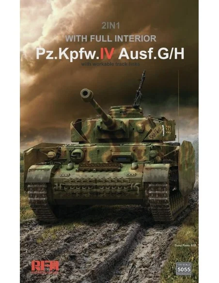 Pz.kpfw.IV Ausf.G/H 2in1 with full interior, 1/35 - Rye Field Model...