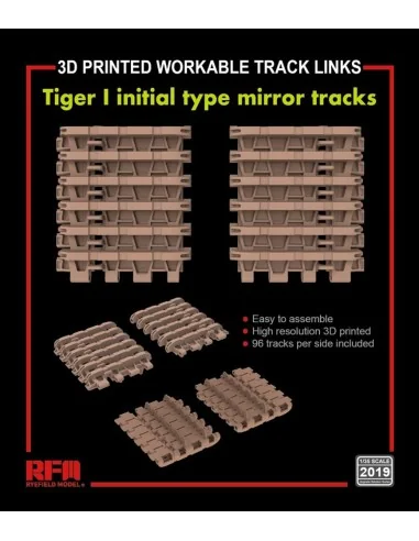 Workable track links for Tiger I initial type mirror tracks (3D pri...