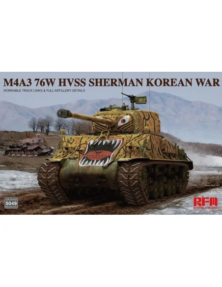 M4A3 76w hvss Sherman Korean war, 1/35 - Rye Field Model 5049