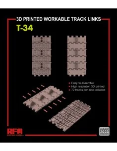 Workable track links for T-34 (3D printed ), 1/35 - Rye Field Model...