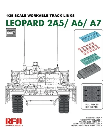 [NO_DESC] Workable track links for LEOPARD 2A5/A6/A7, 1/35 - Rye Fi...