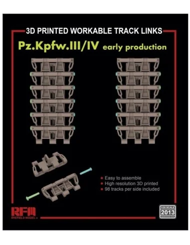 Workable track links for Pz. Kpfw. III /IV early production (3D pri...