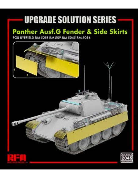 Panther Ausf.G Fender & Side Skirts for 5018 5019 5045 5089, 1/35 -...