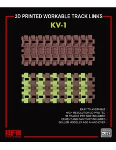 3D printed Workable track links for KV-1, 1/35 - Rye Field Model 2037