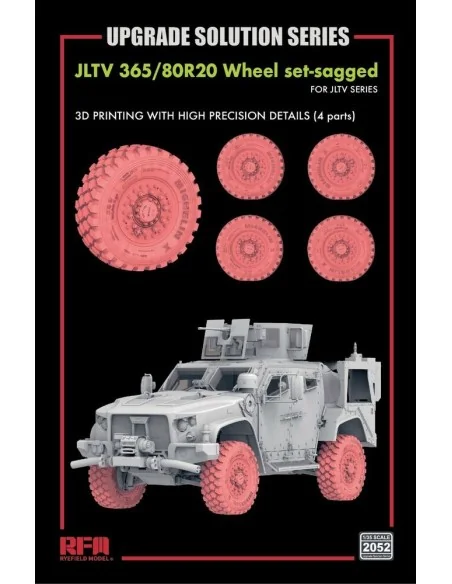 Wheel set-sagged for JLTV (3D printed?Total 4 wheels), 1/35 - Rye F...