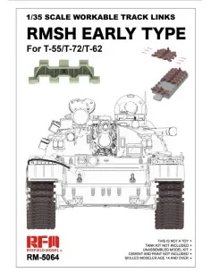 1/35 Scale Workable Track Links RMSH Early Type For T-55/72/62, 1/3...