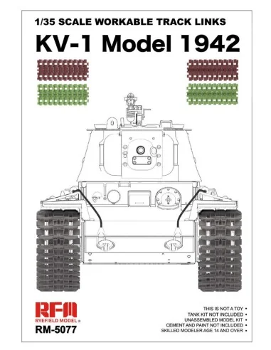 [NO_DESC] 1/35 Scale Workable Track Links KV-1 Model 1942, 1/35 - R...