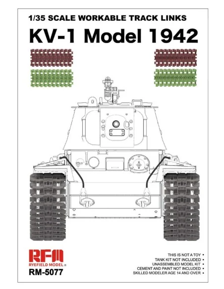 1/35 Scale Workable Track Links KV-1 Model 1942, 1/35 - Rye Field M...