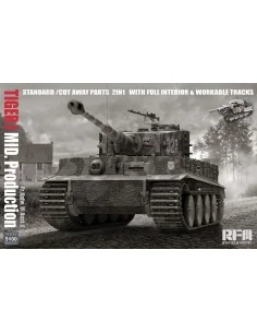 Tiger I Mid Production 2 in 1 w/Cutaway Parts & Full Interior, 1/35...