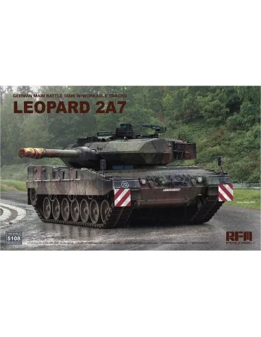German Main Battle Tank w/Workable Tracks Leopard 2A7, 1/35 - Rye F...