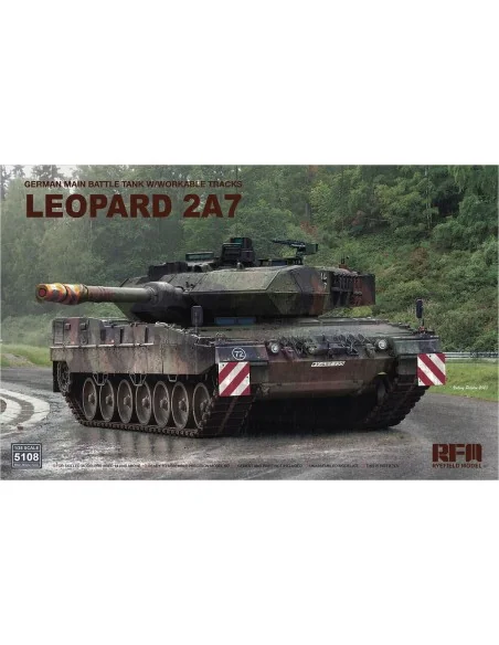 German Main Battle Tank w/Workable Tracks Leopard 2A7, 1/35 - Rye F...