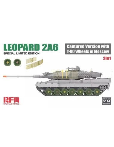 Leopard 2A6 Captured Version with T-80 Wheels in Moscow 2 in 1 Limi...