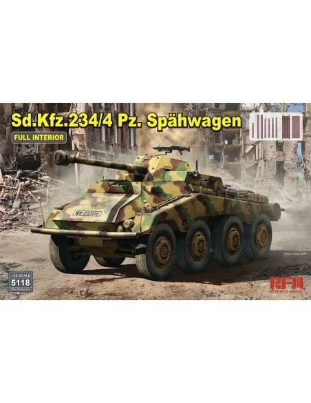 Sd.Kfz.234/4 Pz.Spähwagen with Full Interior, 1/35 - Rye Field Mode...