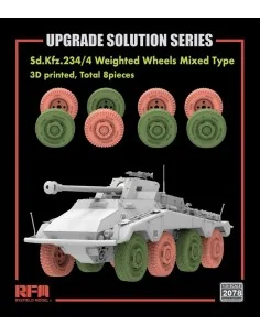 Sd.Kfz.234/4 3D Printed Wheels Mixed Type (Type A 4 pcs + Type B 4 ...