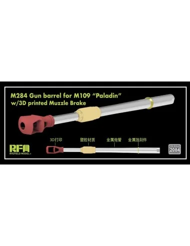 [NO_DESC] M284 Gun Barrel for M109 A7/A6 Paladin w/ 3D Printed Muzz...
