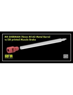 [NO_DESC] M4 Sherman 76 mm M1A2 Metal Barrel w/3D Printed Muzzle Br...