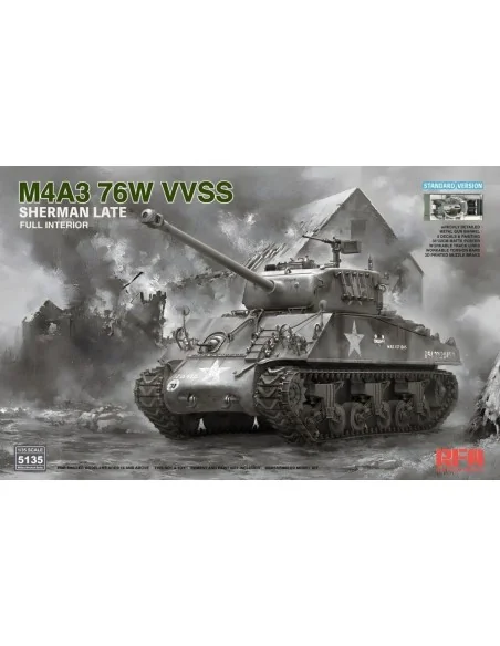M4A3 76W VVSS Sherman Late Standard Version Full Interior, 1/35 - R...