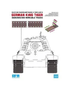 German King Tiger GG26/800/300 Workable Tracks, 1/35 - Rye Field Mo...