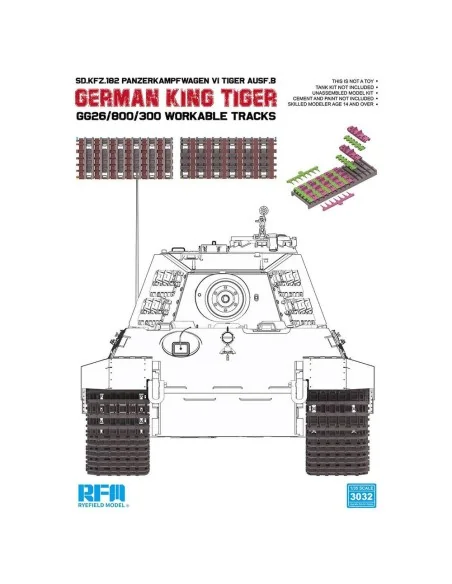 [NO_DESC] German King Tiger GG26/800/300 Workable Tracks, 1/35 - Ry...
