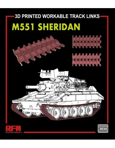 M551 Sheridan Workable Track Links, 1/35 - Rye Field Model RFM3034