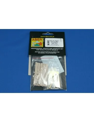 8, 8cm Tiger I A/T Ammo with box, 1/16 - Aber Models 16012