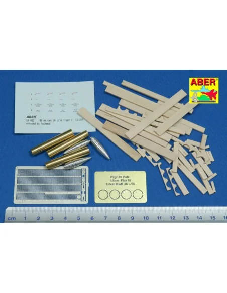 8, 8cm Tiger I A/T Ammo with box, 1/16 - Aber Models 16012