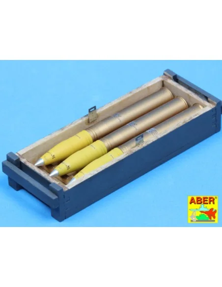 8, 8 cm Tiger I high-explosive Ammo with box, 1/16 - Aber Models 16014